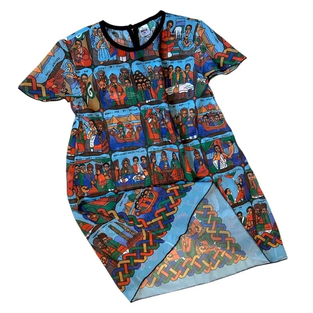 Boutique Cultural Ethiopian Religious Sheer Dress Girls Size 12